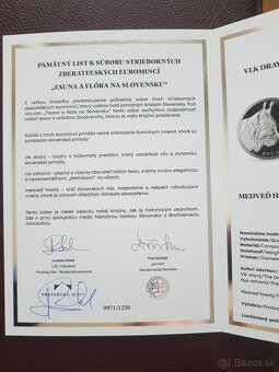 Pamätný list 3,33 € Fauna a flóra s originálnym podpisom - 2