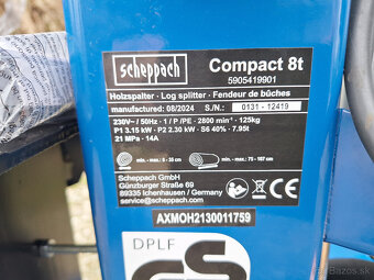 Stiepacka na drevo Scheppach Compact 8 T 220 V - 2