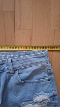 potrhane riflove sortky s vysokym pasom - 2