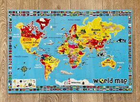 Pěnové puzzle - World Map 90x60cm ( 48 dílů ) PC: 20€ - 2