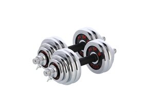 Chrómovaný činkový set v kufríku HMS STC 30 kg - NOVÝ - 2