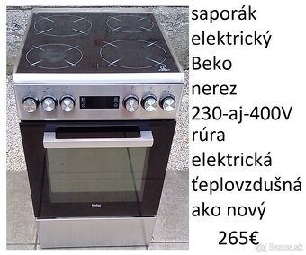 predám sporák aj s káblom rovno do zásuvky 230V - 2