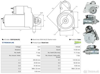 Štartér Valeo TS14E110 - 2