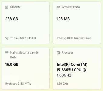 ▼DELL Latitude 5400 - 14" / i5-8365U / 16GB / SSD / ZÁR▼ - 2