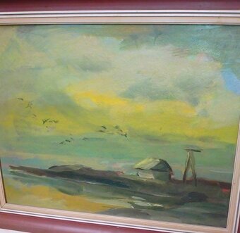 Obraz ,olej na sololite - 60/53,cm - 2