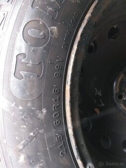 Celoročné pneu na plech. diskoch 215/60 R16 - 2