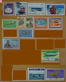 Nádherné poštové známky LIETADLÁ - 2