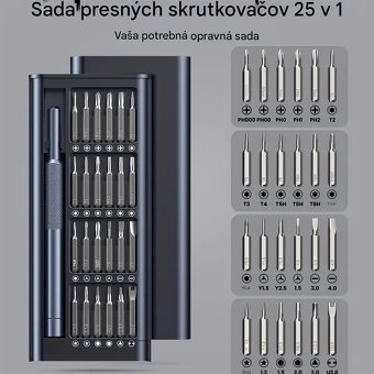 25 dielna sada skrutkovačo pre mobily, tablety a iné - 2