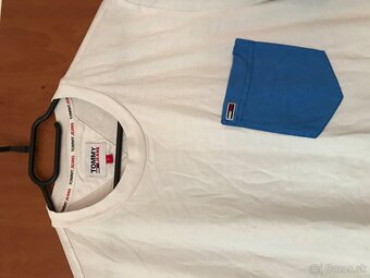 TOMMY HILFIGER originál white pánske tricko L/XL - 2