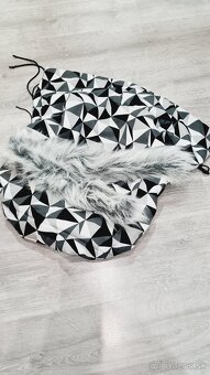 Predám obojstranný uni handmade fusak - nánožník + kožušinka - 2