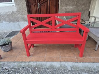 Lavica - červená x-x - 2