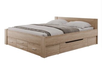 Postel 180x200, dub Sonoma - 2