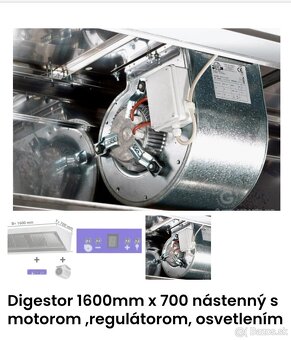 Nástenný digestor 1.6 s motorom - 2