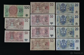 České bankovky 100, 50, 20 - 2