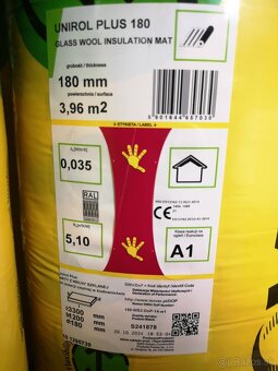 Isover UNIROL PLUS λ 0,035, hr. 180mm - 2