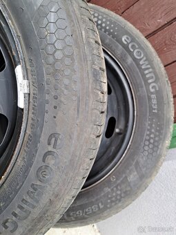 Plech.disky + zánovné letné pneu Kumho 185/65 R15 - 2