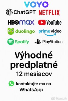 💎Streamovacie platformy + AI 💎Výhodné predplatné 🚀 - 2