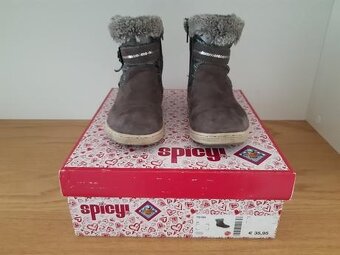 Sivé čižmy spicy 27 - 2