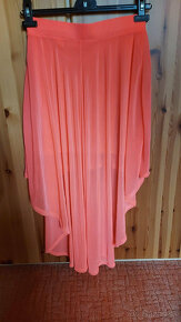 Krásna letná neónovo-ružová sukňa zančky H&M - 2