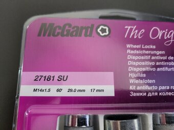 Predám bezpečnostné skrutky McGard  M14x 1.5 - 29 - 2
