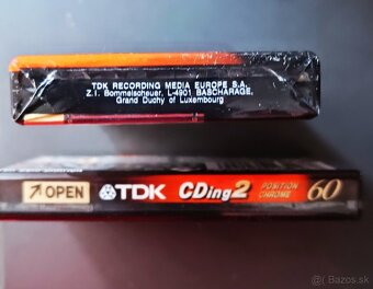 Zabalené audiokazety TDK CDing 2 60 min chrome - 2