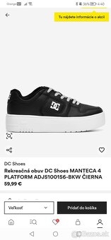 Nové dámske kožené tenisky DC - 2