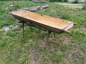 Starozitne drevene koryto s podstavcom - 2