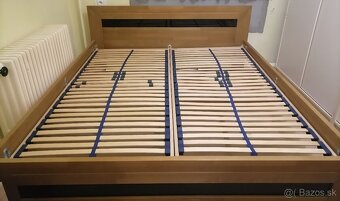Masívna dubová posteľ 180x200 s roštami - 2