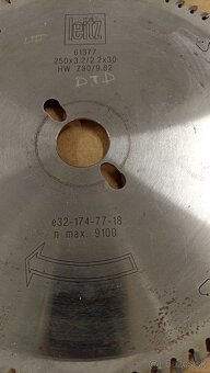 Leitz pílový kotúč 250x3,2/2,2 x 30 Z80 - 2