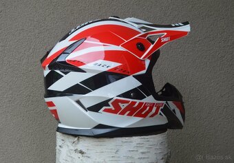 MX detská juniorská prilba helma okuliare shot červená - 2
