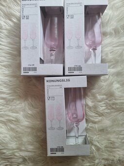 Ikea šampanské ružové poháre desing Ebba Strandmark - 2