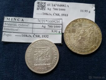 Stare mince 2ks striebro - 2