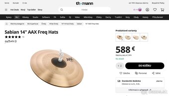 SABIAN AAX FREQ HATS 14" - 2