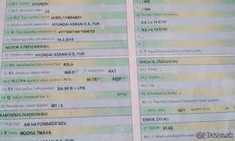 Hyundai i10 1.0 2015 predám MOTOR B3LA, DVERE a iné diely - 2