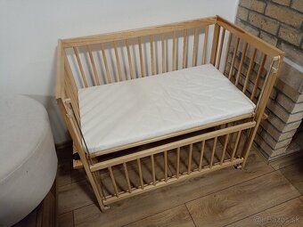 Drevená prístavná postieľka 60x100cm - 2
