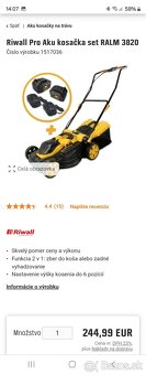 Riwall RALM 3820 40 V 2× 4 Ah + 2× nabíjačka - 2