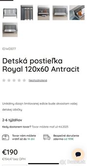 Detska postielka + prislusenstvo - 2