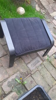 Eko koža taburetka 40eur, Ikea podnožka 30eur - 2