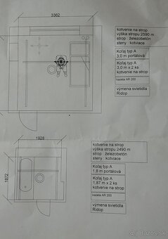 Stropný zdvihák pre imobilných - 2