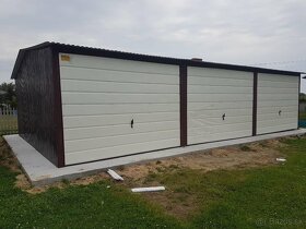 PLECHOVÁ GARÁŽ 9 X 6m - AKRYLOVY - 2