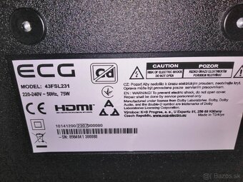 Sony KD55XE9005 a ECG 43FSL21 - 2