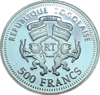 Minca strieborná 500 frankov - 2