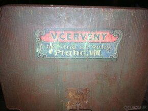 Starožitná decimálna váha V. ČERVENÝ PRAHA + sada závaží - 2