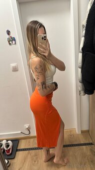 Amisu oranžová asymetrická sukňa - 2
