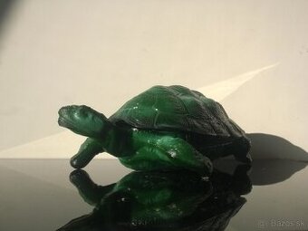 veľká korytnačka  -malachitové sklo - 2