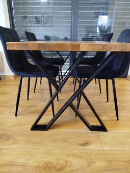 Stolové kovové podnože čierne 2 ks - 2