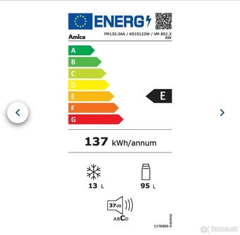 Chladnička s mrazničkou Amica - 2
