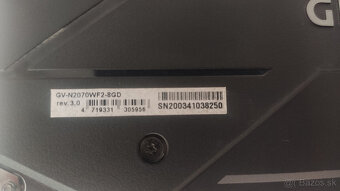 Gigabyte RTX2070 8GB rev. 3.0 - 2