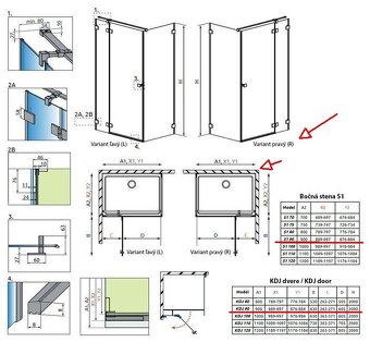 Sprchovy kut 90x90x200cm - 2