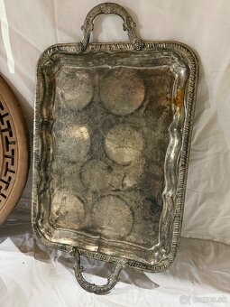 stare tacky alpaka striebro, drevo - 2